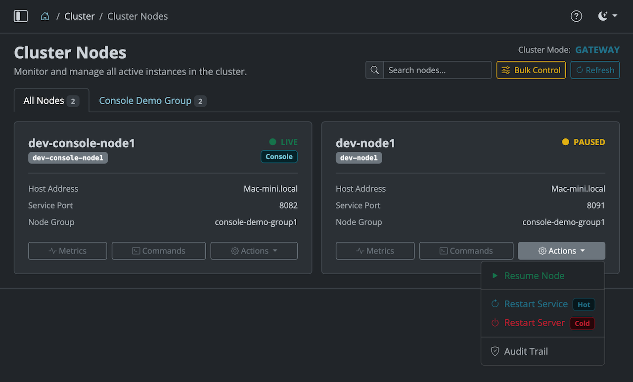 Aspectow Node Paused State